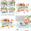 Wooden Kids Barbecue Grill Playset With Interactive Kitchen Toy For Family Fun
