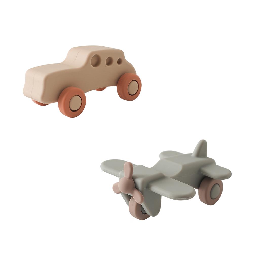 Baby Silicone Car Toys Montessori Baby Things Silicone Baby Teether Toy Car  0 12 Months Newborn Educational Toy Silicone Blocks