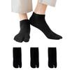 Kumomi Tabi Ankle Compatible with and Sizes Perfect for Commuting and School Free Men's Socks, 3-Pair Set, Two-Toe Socks, Socks, Cotton,