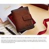 Cowhide Leather Men Short Zipper Wallet, Multi Card Slots Zippered Money Clip Purse Pocket Card Holder