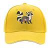 Playful Woodland Raccoon Mascot Illu Sandwich Baseball Cap Sun Cap Outdoor Workouts Hat