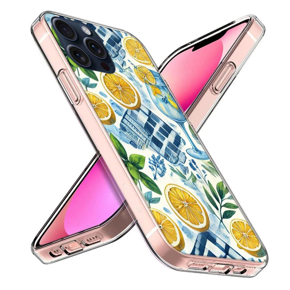 Mittelmeer-Zitrone Klare Handyhülle Für Iphone 17 Air 16 Pro Max 15 Pro 14 Plus 17E 16E 11 13 12 Mini Hüllen Cases Fundas Cell T