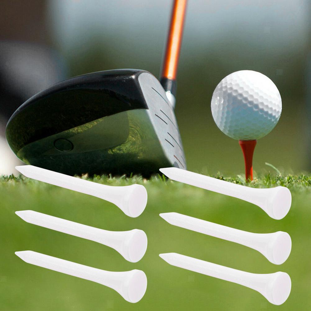100Pcs Portable Wooden Wood Golf Ball Tees 54mm for Training Practicing White