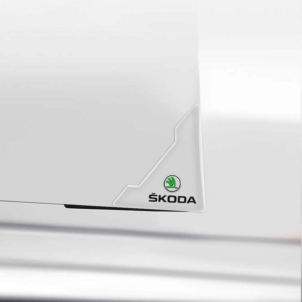 2025 Neu 2/4 Stück Silikon Auto Tür Eckenschutz Anti-Kollision Kratzschutz für Skoda Octavia A5 A7 Rapid Fabia Superb Kodia