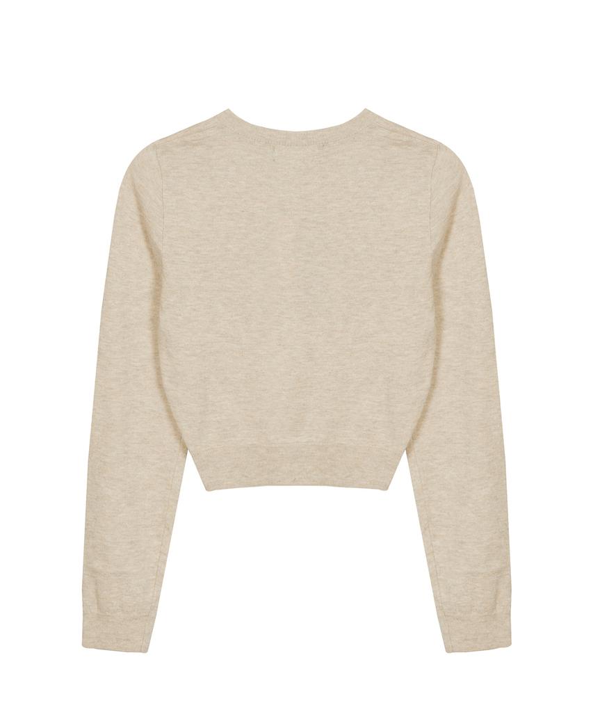 Nigaennikol Mini Butterfly Signature Sleeve Knit_Beige Brown