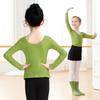Girls' Breathable Cotton Long-Sleeve Ballet Dance Top