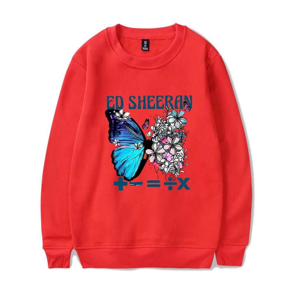 

Горячая Мода Эд Ширан Принт Оверсайз Худи Женщины Мужчины О-образный вырез Длинный рукав Свитшот с круглым вырезом Повседневный спортивный костюм XXS красный