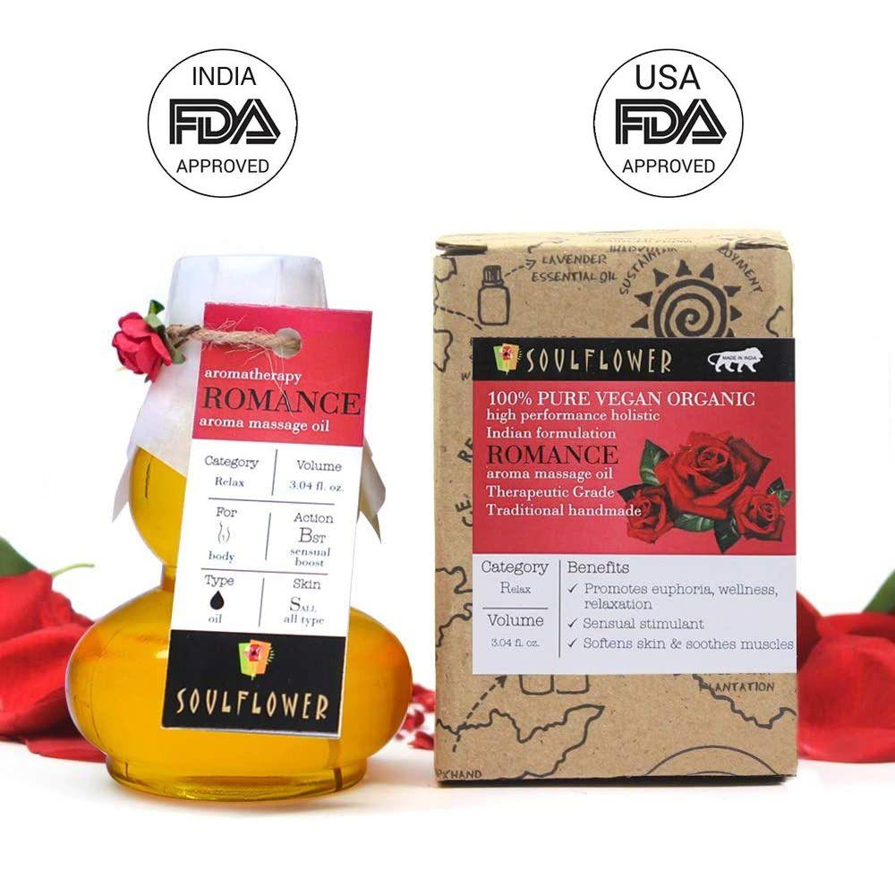 Ароматическое массажное масло Романтика (90 мл), Romance Aroma Massage Oil,  Soulflower