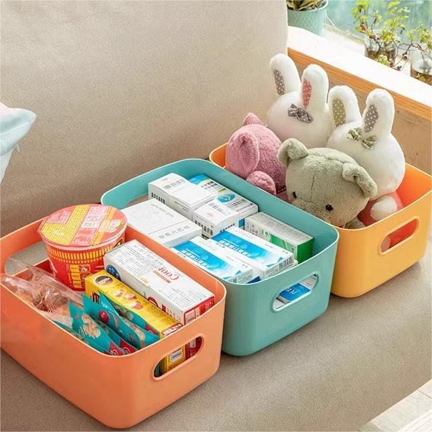 Rectangular Plastic Storage Organizer: Desktop, Kitchen, Cosmetics, Snack, and Drawer Box