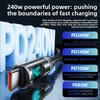 240W  C to C Super Fast Charging Data Cable Flexible Silicone Digital Display Compatible   iPad for Galaxy for iPhone 15Pro Max