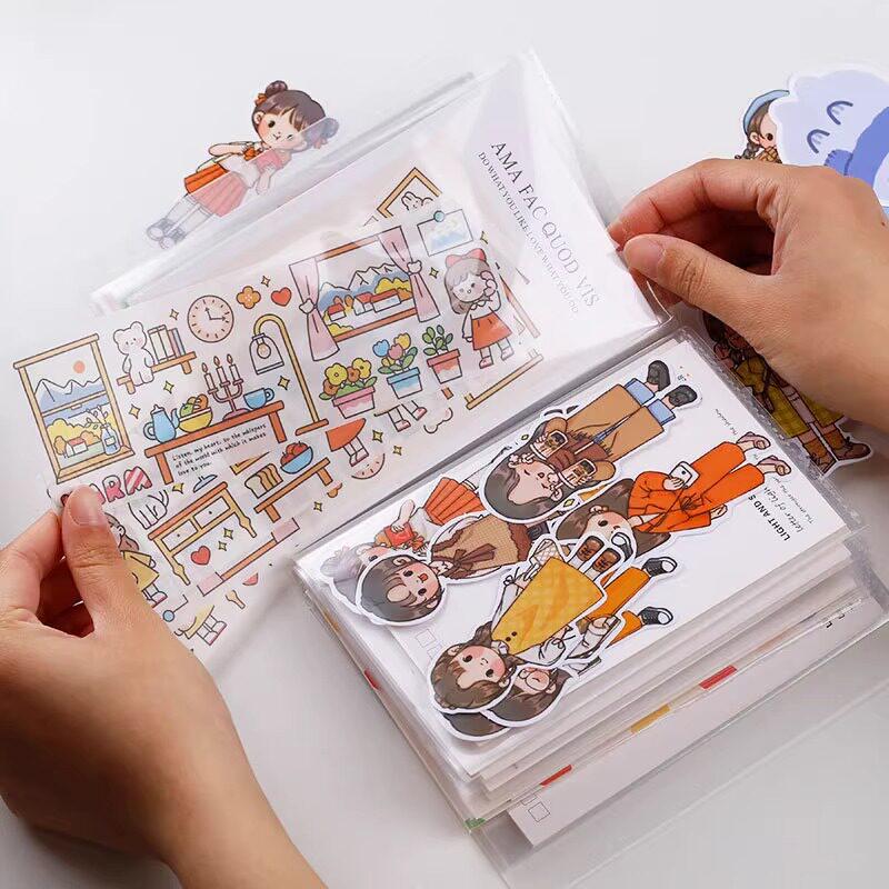 A6 Planner Sticker & Memo Holder Album - Large Capacity Organizer for Cards, Tickets, Invoices, & Illustrations.