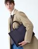 Daks Men'S Accessories Waxed Fabric Black Briefcase Dbba5F028Bk