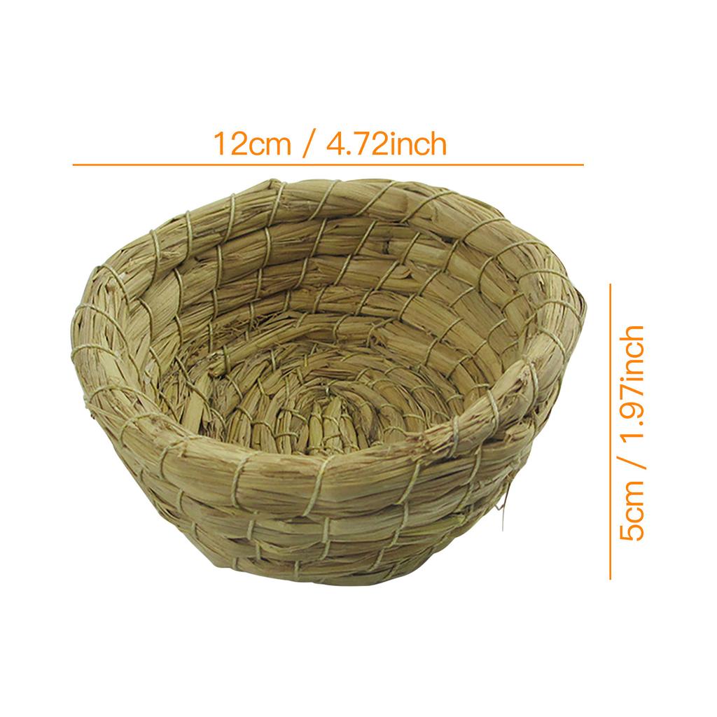 Handwoven Natural Straw Basket Durable Round Shape Storage Organizer for Home Office Kitchen Decorative Use