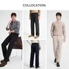 Navigare Men's Brushed Fleece-Lined Straight Casual Trousers
