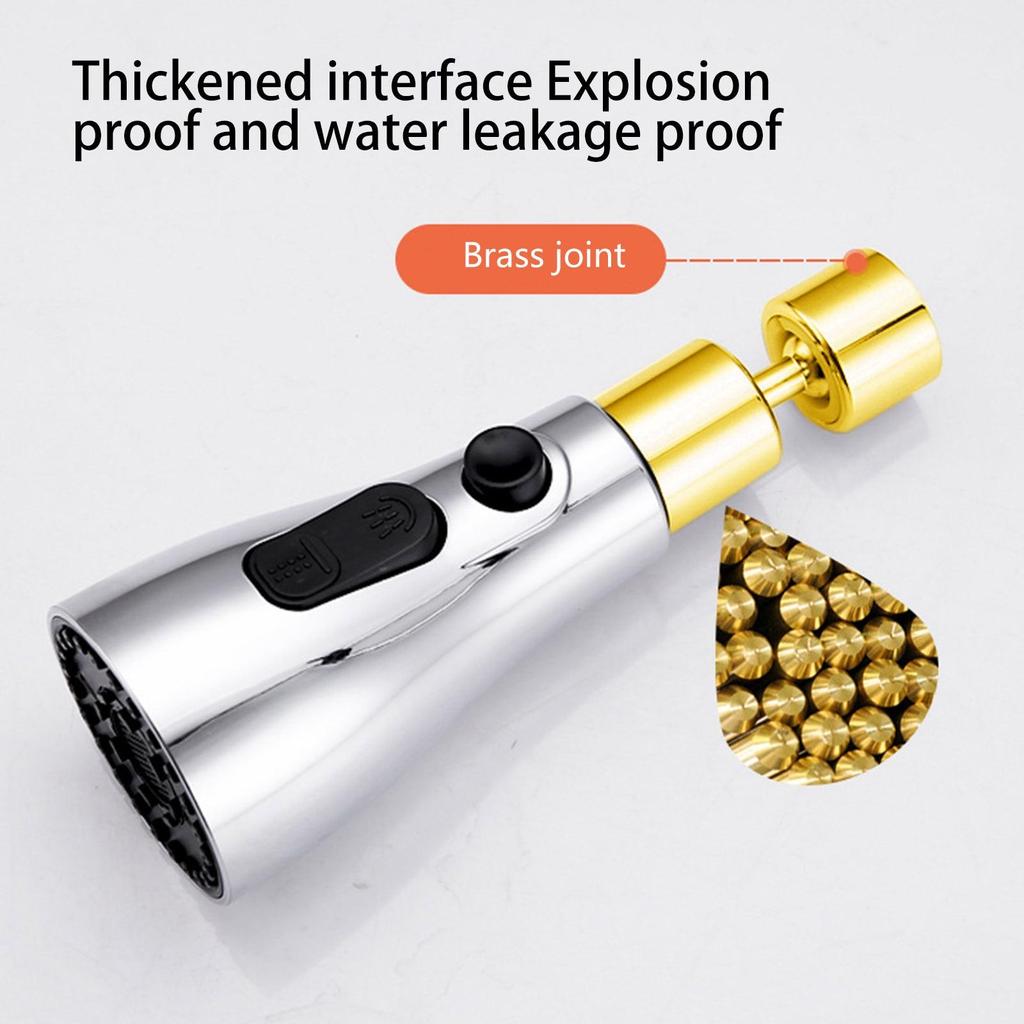 3-Modus-Duschkopf, Küchenarmatur, 360° drehbar, Küchenspülung, Hochdruck, mit Wasserhahn-Sprüher, Wasserhahn-Ersatz-Küchentaste K7C0 XYZ