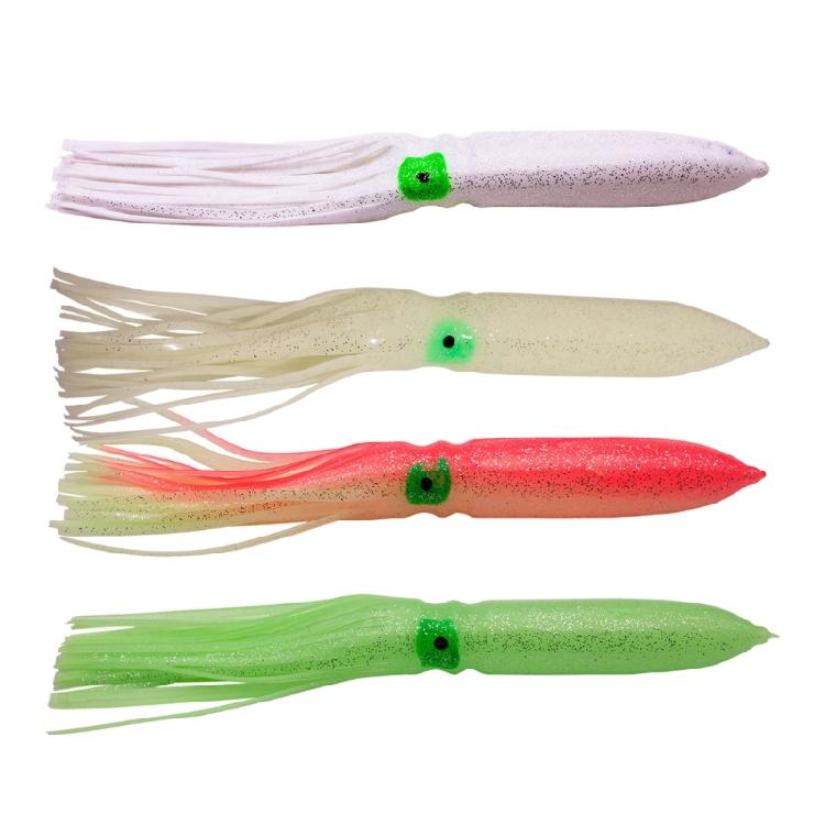10Pcs Soft Lure Squid Skirts 8cm Artificial Baits Lures Saltwater Trolling Lure Artificial Baits Fishing Accessories