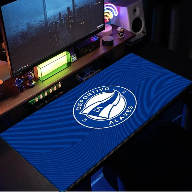 Deportivo Alaves Emblem mouse pad, rubber base, esports desk mat, mouse pad for gamers and office use, gaming desk , easy to clean mat