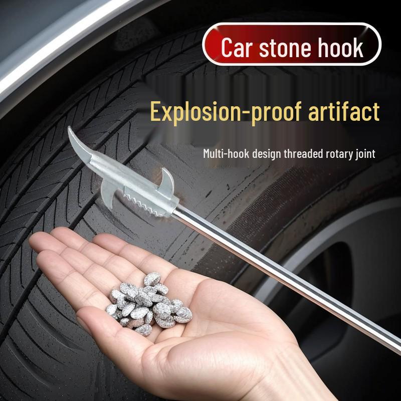 Stainless Steel Car Tire Stone Remover Tool: Multi-functional Pick & Scraper for Pebble Cleaning