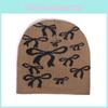 Hat Fashion Knitted With Butterfly Knot Embroidery Design For Outdoor Daily