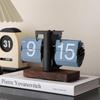 MiaoKe Retro Automatic Walnut Flip Clock: Simple Desktop Decor
