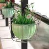 Stainless Steel Round Wall Hanging Flower Pot Rack and Balcony Railing Hanger