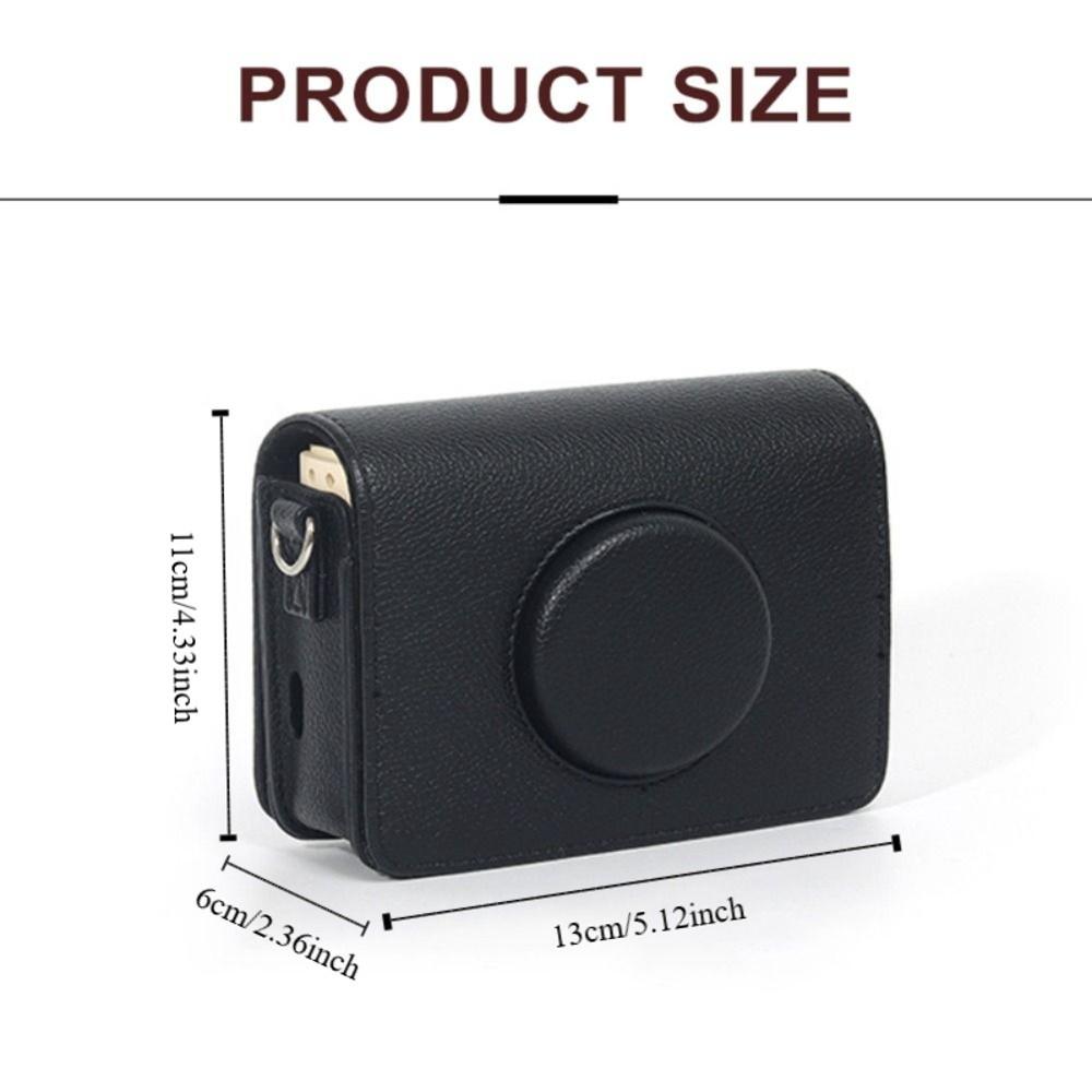 PU Leather Instant Camera Storage Bag Anti Scratch Crossbody Shoulder Bag for CHUZHAO D1pro Travel