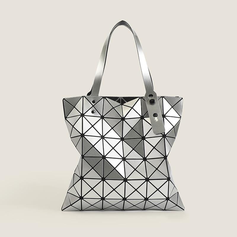 Damen Japanische Issey Miyake Geometrie Tragetaschen Lingge Tasche Reise Handtaschen