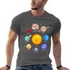 Solar system happy Kawaii style TShirt Unisex t shirt cotton high quality Unisex t shirt summer t shirts for Unisex pack cotton Tshirt