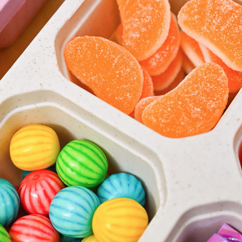 4 Recipientes de lanche de grade Recipientes de preparação de refeição reutilizáveis Recipientes de almoço portáteis para crianças e adultos Garrafas de armazenamento de lanches domésticos Utensílio de cozinha