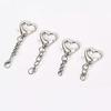 Zinc Alloy Heart Buckle Keychain with Rotating 8-Shaped Strap and 14mm Lobster Clasp for DIY Jewelry Accessories