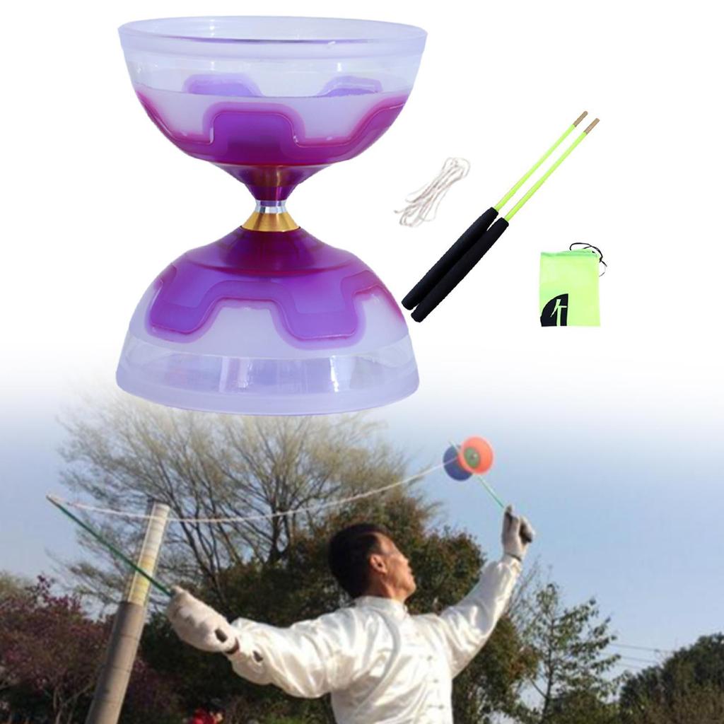 Chinese Diabolo Set Ball Toy Juggling Triple Bearing for Adults Kids