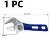 Deli Adjustable Spanner PVC Coated Handle Stainless Steel Universal Spanner Hand Tool 4 Inch Household Multifunctional Wrench