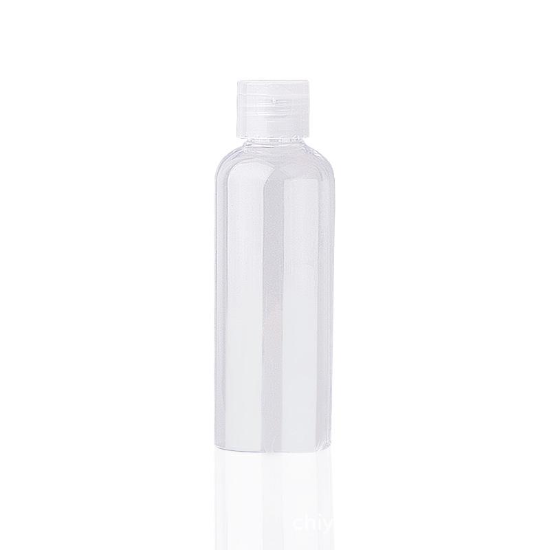 Transparent Flip-Top Plastic Squeeze Bottle for Cosmetics - Available in 10/30/50/100ml Sizes