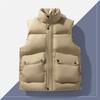 Winter men's cotton vest outer wear casual stand-up collar thickened thermal vest autumn and winter sleeveless vest jacket