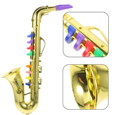 Brinquedo de Instrumento Musical de Simulação 8 Tons Mini Saxofone Brinquedo Saxofone para Crianças Adereço de Performance