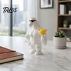 Coole Tierfigur 3D-gedruckte muskulöse Pferdefigur, Skulptur mit Sonnenbrille & Goldbarren, Kreative Desktop-Statue für Erfolg und Wohlstand