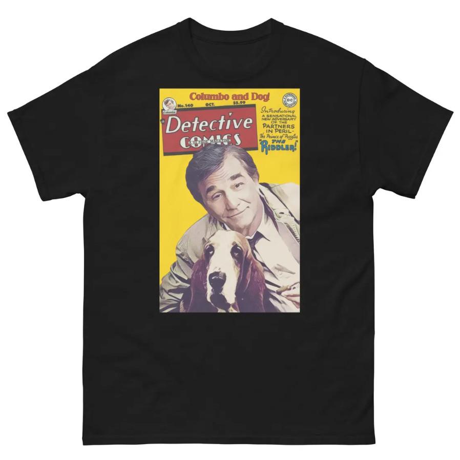 Retro Detective 70s Crime Series Fan Classic Car Trenchcoat Style TV Show Shirt Unisex T-Shirt L