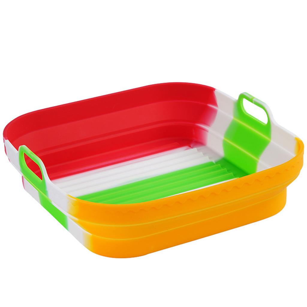 Foldable Silicone Air-Fryer Basket High Temperature Resistance Air-Fryer Pan Kitchen Supplies