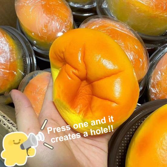 Squeeze Toy Soft Slow Rebound Stress Relief Toy Simulated Cheesecake Design Decompression Toy for Office Students Party