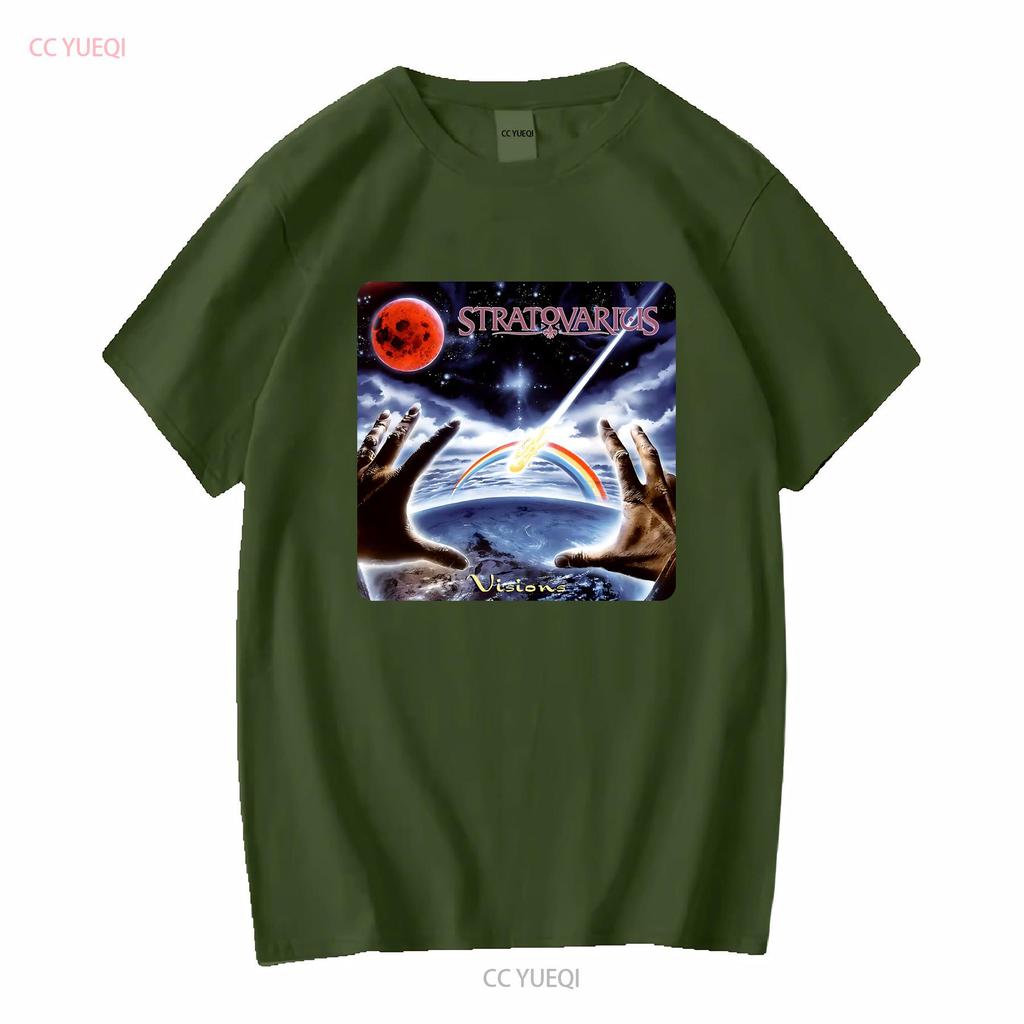 Stratovarius T Shirt Sz L 1997 Power Metal Band Visions Sonata Arctica Helloween Vintage Washed Streetwear Unisex Stretched
