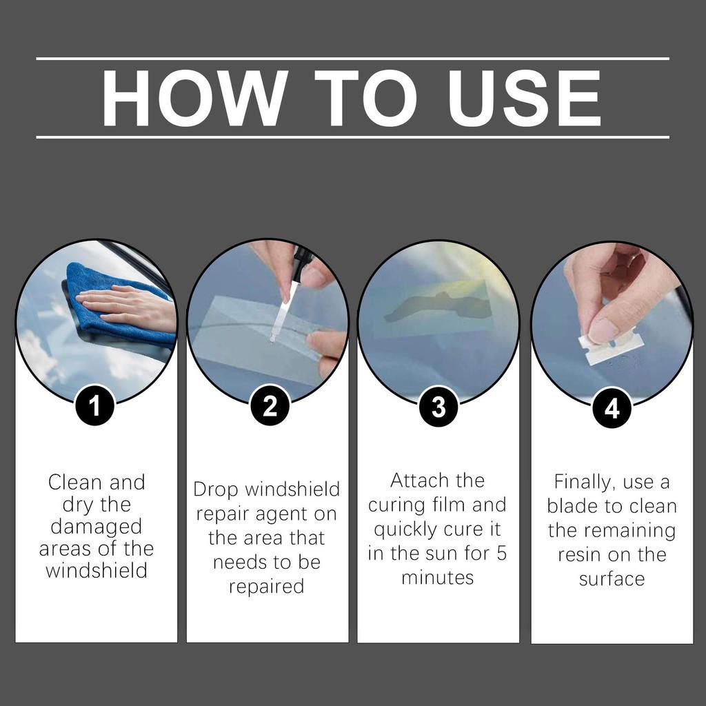 30ml Auto Windschutzscheiben Reparatur Tropfen Frontscheiben Reparatur Flüssigkeitsset Schnelle Reparatur Risse