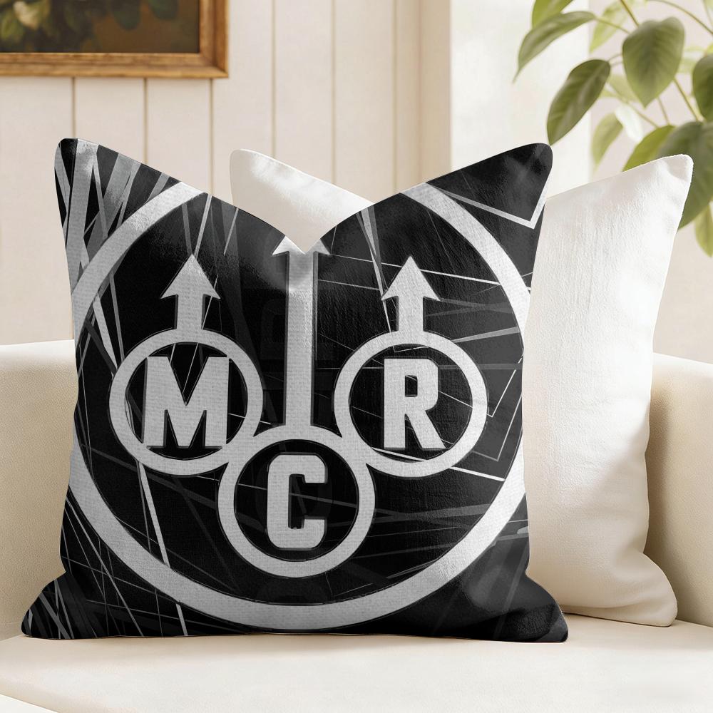 Band My CChemical RRomance Cushion Cover Eco Linen Pillow Case DoubleSided Print Breathable Durable Zipper Home Decor Gift