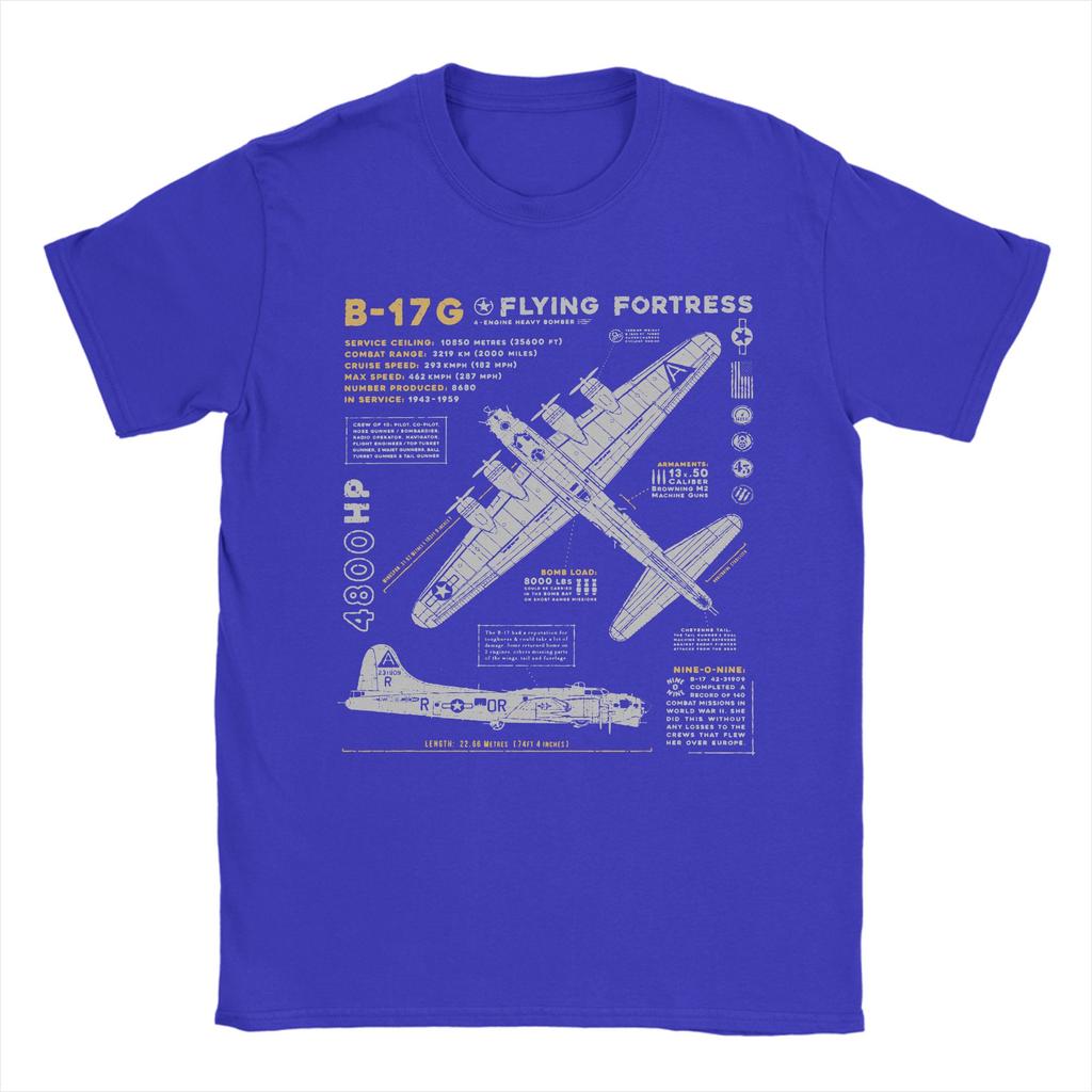 B17 Flying Fortress TShirt Men Fighter Plane WW2 War Pilot Aircraft Airplane 100 Cotton Tee Shirt O Neck T Shirt Gift Clothes