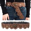 Western Style Disc Belt Y2K Wide Disc Belt Cowboy Wide Disc Belt Hollow Belt  for Women