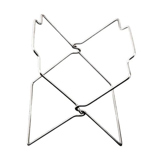 Stainless Steel Garbage Bag Holder Hanging Design Folding Structure Versatile Folding Waste Bin Stand No-installation Garbage Holder