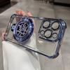 Four corners anti-drop applicable iPhone17Promax mobile phone case New Year's fortune bracket Apple 15 electroplating protective case