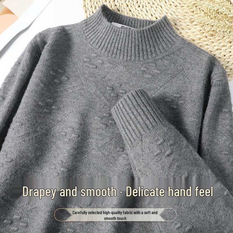 

SNOWFLYING Women s Half-High Collar Knit Sweater M