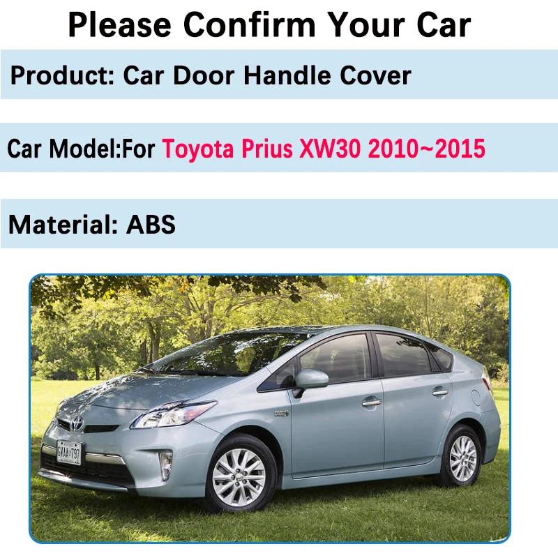 For Toyota Prius XW30 30 2010~2015 2014 2013 Car Door Handle Covers Stickers Auto Exterior Scratch Protective Decor Accessories