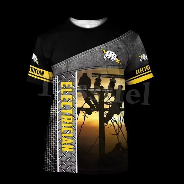 3D Printed Men's Round Neck Short Sleeved T-shirt for Unisex Casual Men's Wear