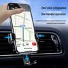 Universal Gravity Car Phone Holder with Leather Texture and Anti-Shake Design for Air Vent Navigation